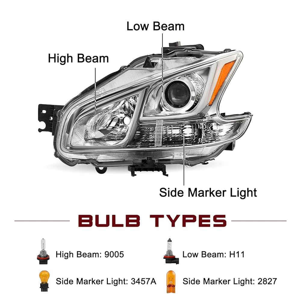 Amazon.com: JSBOYAT Halogen Headlight Assembly Compatible